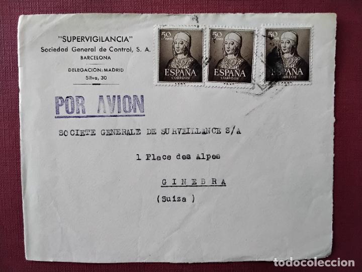 Sellos: frontal circulada de madrid a geneve suiza - Foto 1