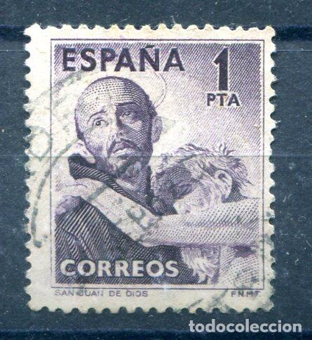 Sellos: Edifil 1070. San Juan de Dios. Matasellado. - Foto 1