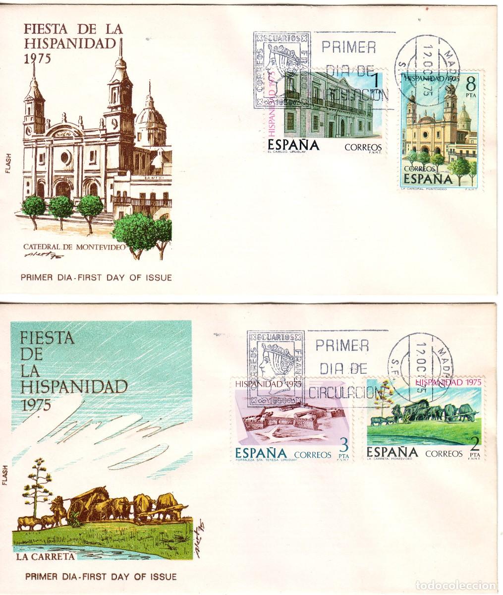 Sellos: SOBRE FIESTA DE LA HISPANIDAD 1975 - Foto 1