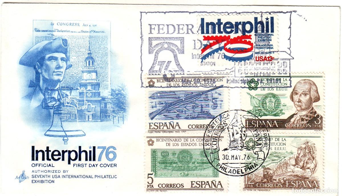 Sellos: SOBRE INTERPHIL76 - Foto 1