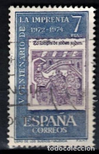 Sellos: ESPA&Ntilde;A 1973 - EDIFIL 2165 - V CENT. DE LA IMPRENTA - Foto 1