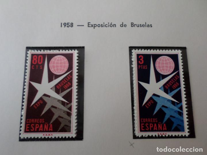 Sellos: 1958, exposicion de bruselas, edifil 1220/21 - Foto 1