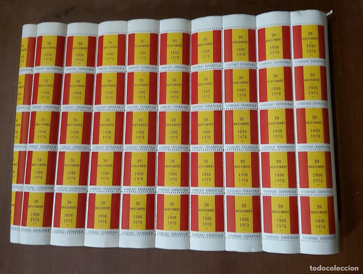 Selos: Hoja de 50 vi&ntilde;etas 20 noviembre, 1936 - 1975, unidad espa&ntilde;ola