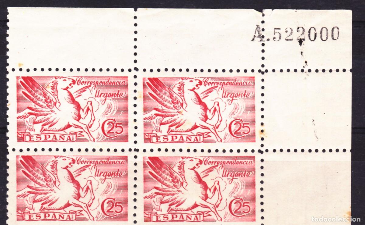 Stamps: Edifil n&ordm; 979 ** Sellos nuevos con goma y sin se&ntilde;al de fijasellos.bloque de 4 esquina plie