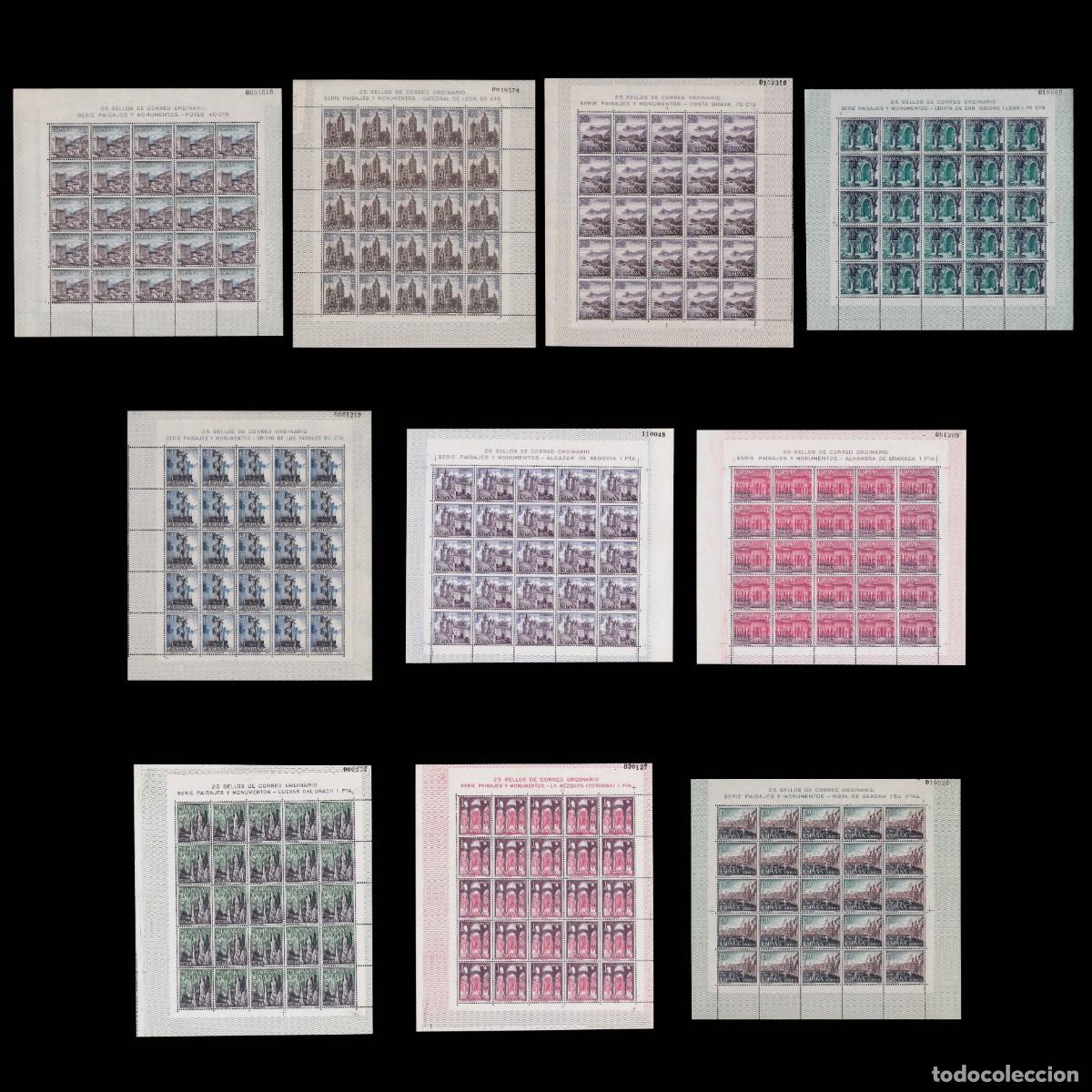 Stamps: 1964.Serie Tur&iacute;stica Pliegos 25.NUEVO**.Edifil.1541-1550