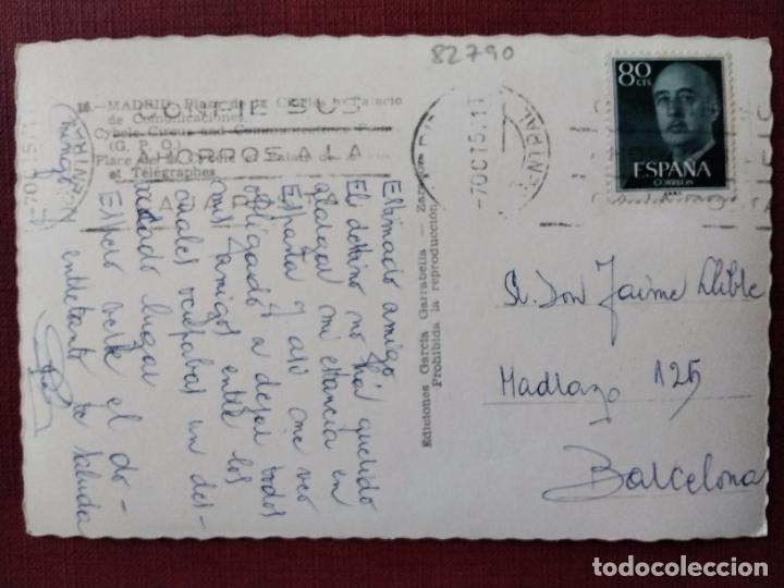 Sellos: POSTAL circulada 1957 DE MADRID A BARCELONA - Foto 1