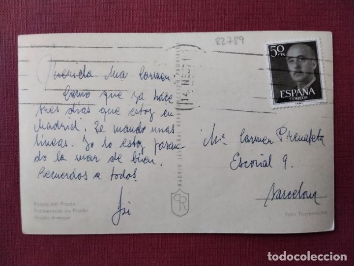 Sellos: POSTAL circulada 1957 DE MADRID A BARCELONA - Foto 1