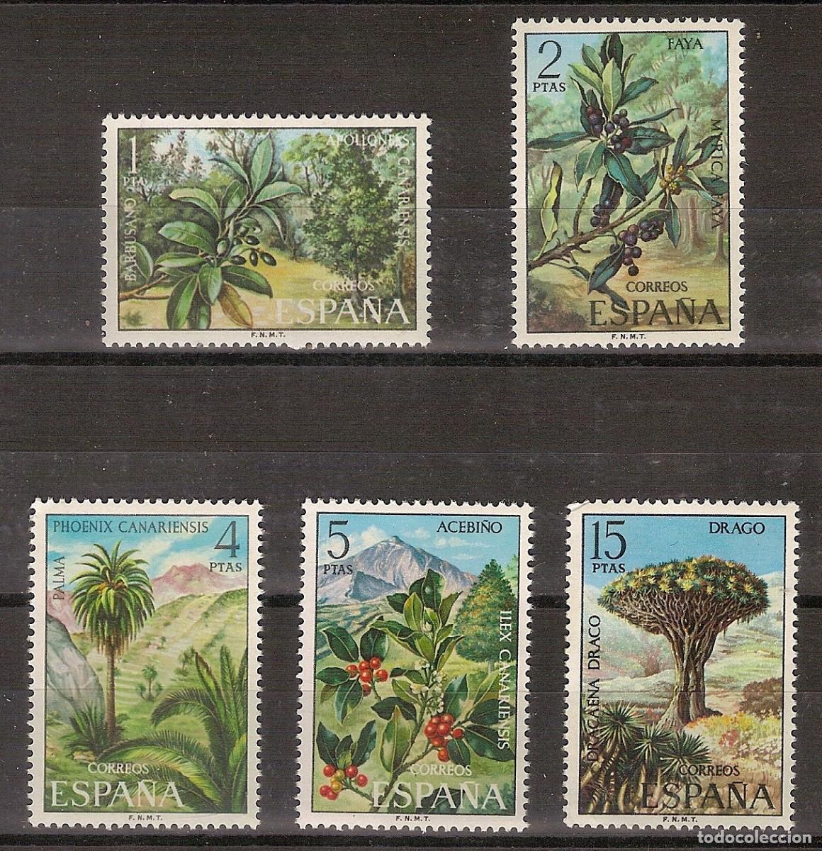 Sellos: ESPA&Ntilde;A 1973 - FLORA - EDIFIL 2120/24 ** - Foto 1