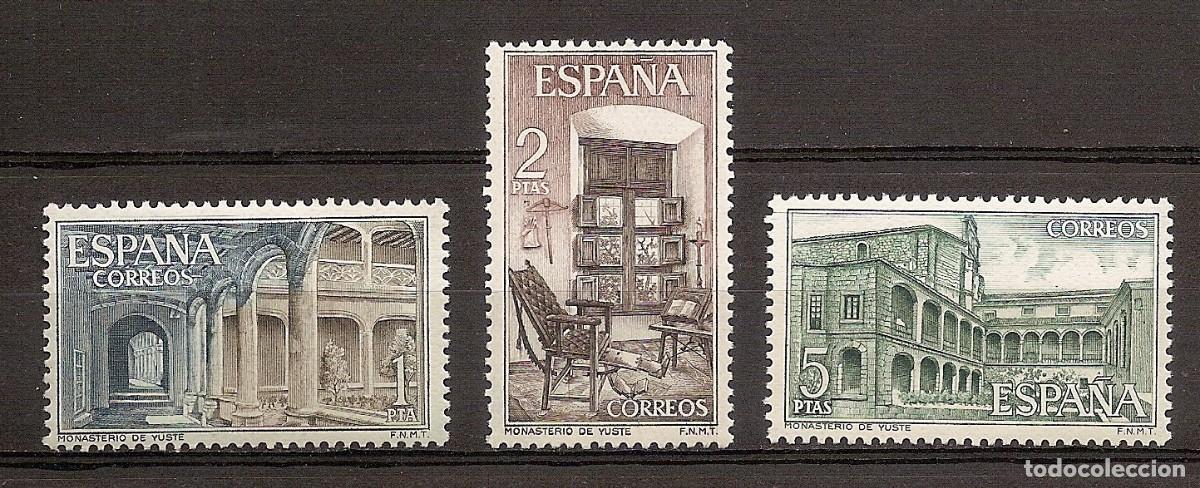 Sellos: ESPA&Ntilde;A 1965 - MONASTERIO DE YUSTE - EDIFIL 1686/88 ** - Foto 1