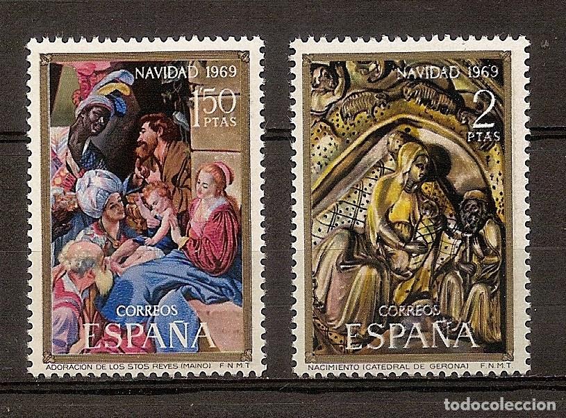 Sellos: ESPA&Ntilde;A 1969 - NAVIDAD - EDIFIL 1944/45 ** - Foto 1