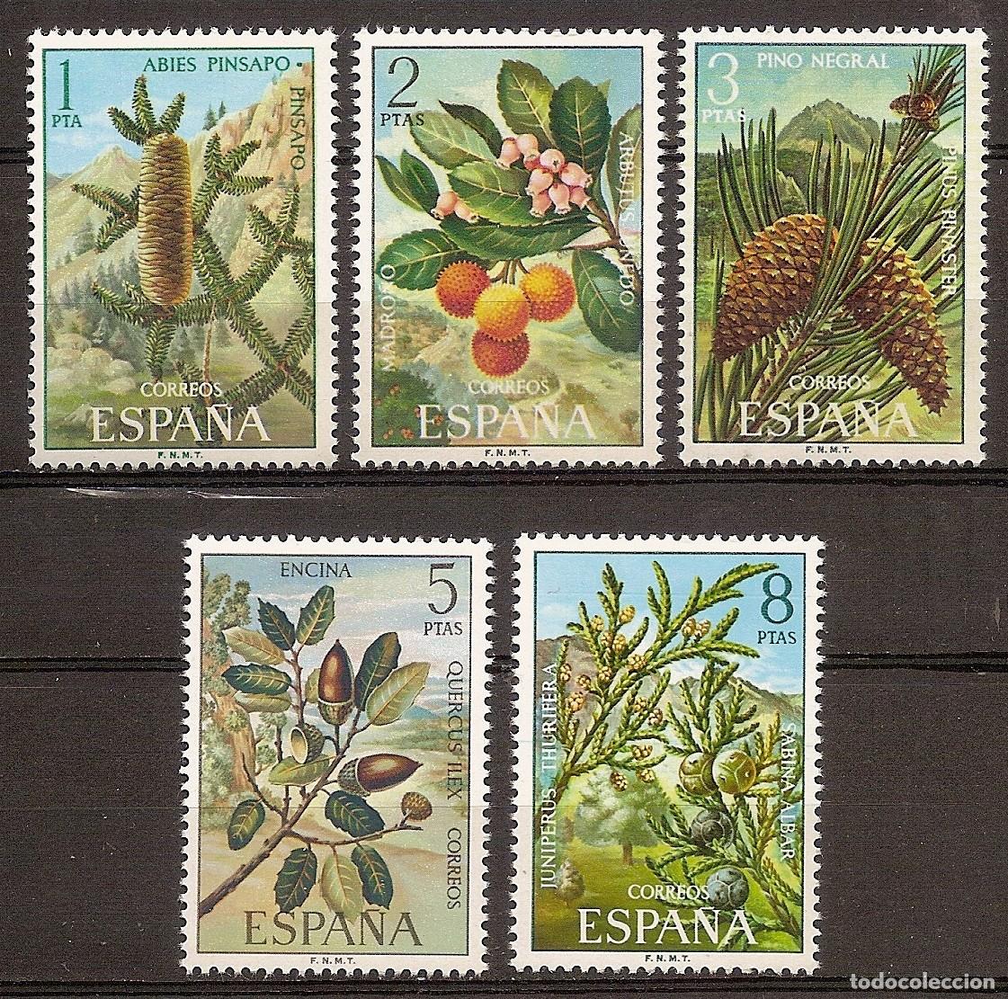Sellos: ESPA&Ntilde;A 1972 - FLORA- EDIFIL 2085/89 ** - Foto 1