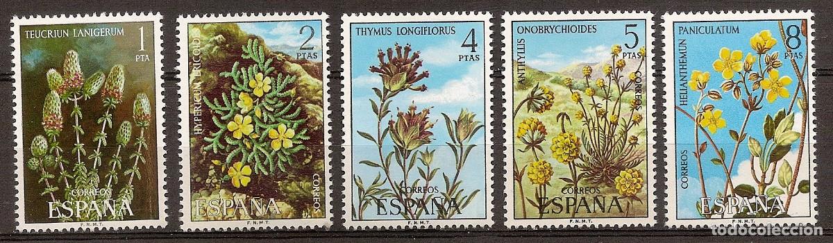 Sellos: ESPA&Ntilde;A 1974 - FLORA - EDIFIL 2220/24 ** - Foto 1