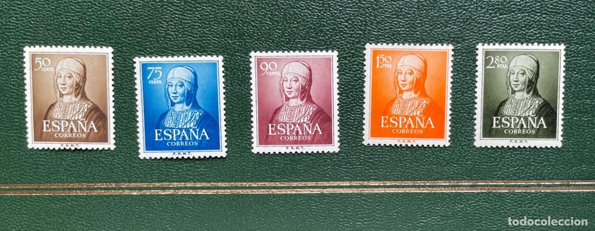 Selos: A&ntilde;o 1951 - Edifil 1092-96 serie completa- Nuevos goma original y ligera se&ntilde;al fijasellos.