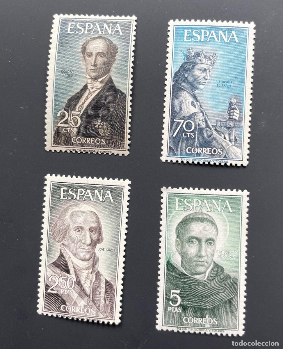 Stamps: A&ntilde;o 1965 - Edifil 1653-56, nuevos con ligera se&ntilde;al fijasellos