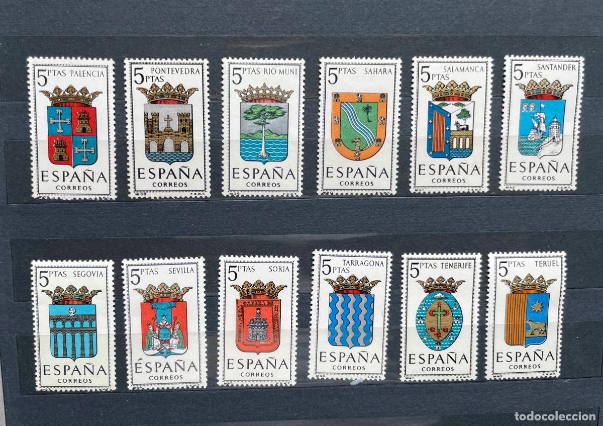 Stamps: A&ntilde;o 1965 - Edifil 1631-42, serie completa, nuevos con ligera se&ntilde;al fijasellos