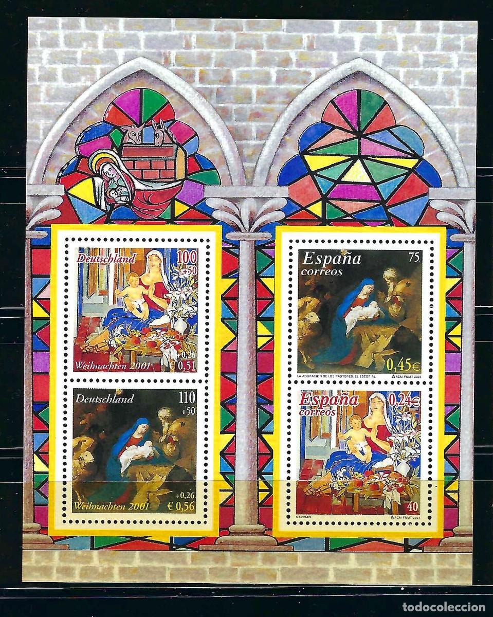 Sellos: SELLOS DE ESPA&Ntilde;A 2001 NAVIDAD CONJUNTA CON ALEMANIA** - Foto 1