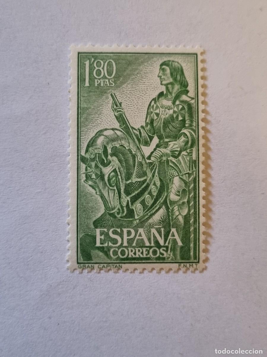 Sellos: Sello - ESPA&Ntilde;A - EL GRAN CAPITAN - 1958 (hr) - Foto 1