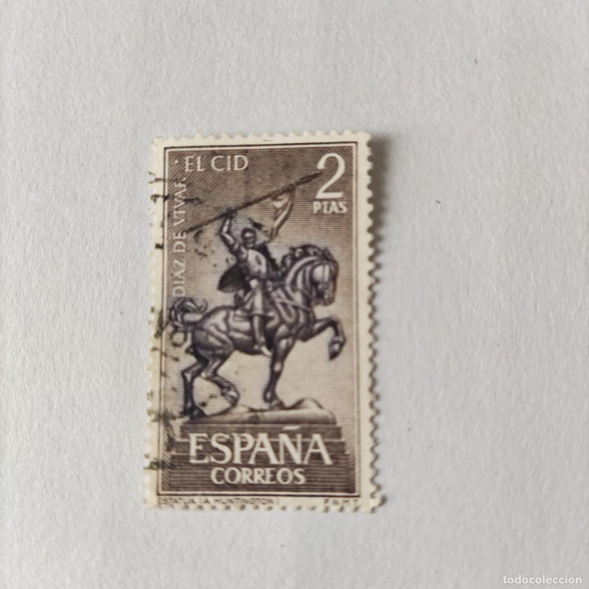 Sellos: Sello Espa&ntilde;a. El Cid. Usado . Edifil 1445 - Foto 1