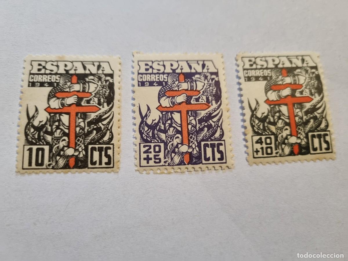 Sellos: Sello - ESPA&Ntilde;A - PRO-TUBERCULOSOS - 1941 (hr) - Foto 1
