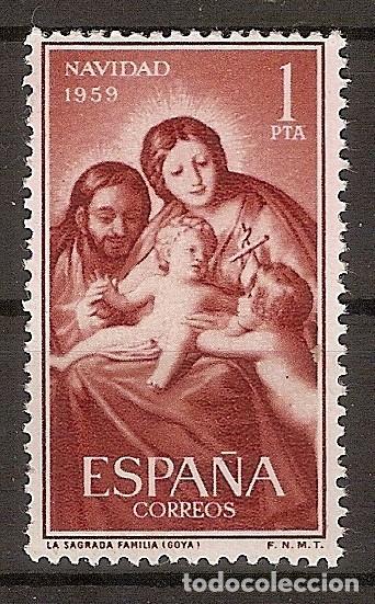 Sellos: ESPA&Ntilde;A 1959 - NAVIDAD - EDIFIL 1253 ** - Foto 1