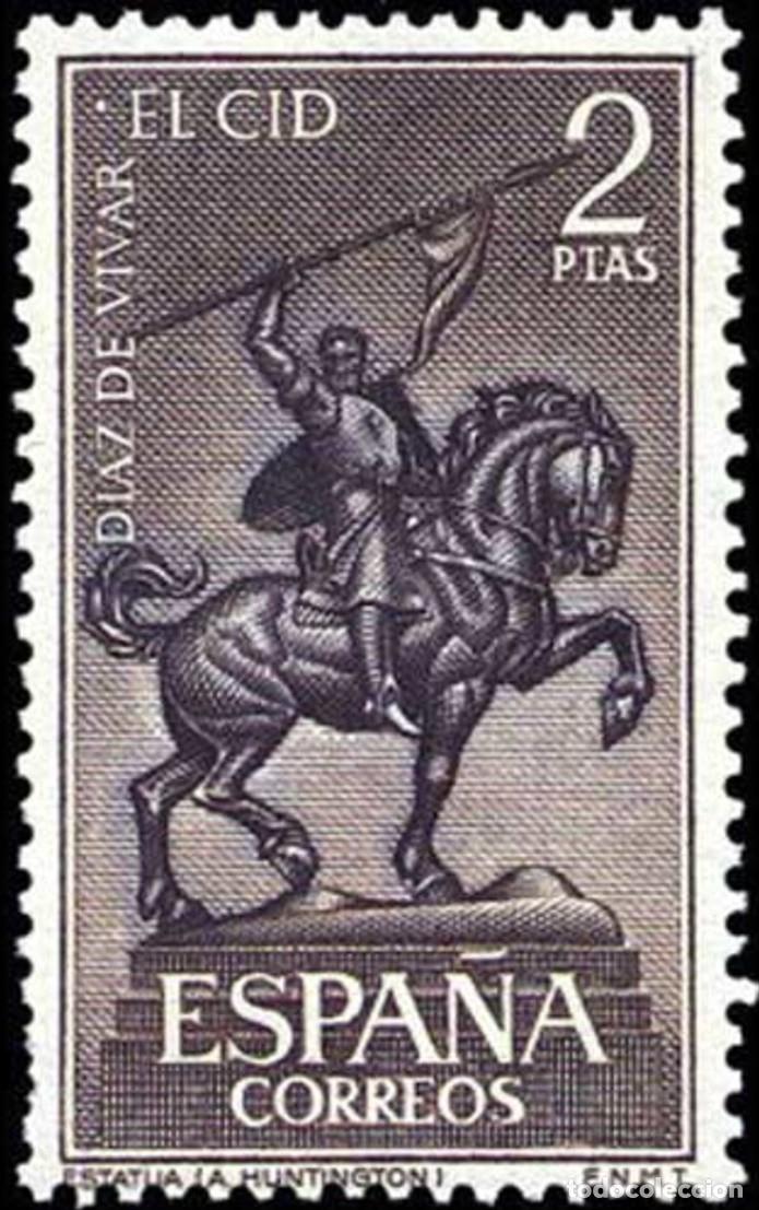 Sellos: ESPA&Ntilde;A 1962 - EL CID - EDIFIL 1445** - Foto 1