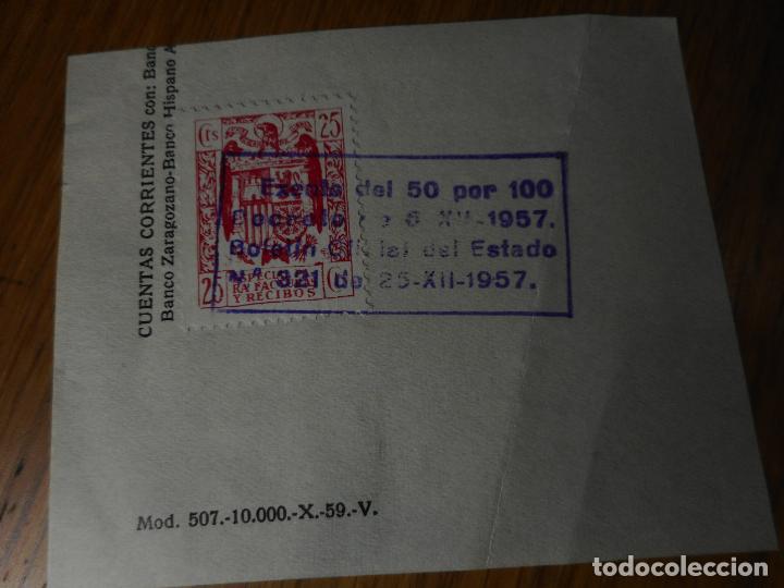 Timbres: ANTIGUO SELLO TIMBRE 25 CENTIMOS FACTURAS RECIBOS EXCENTO 50 POR 100 1957