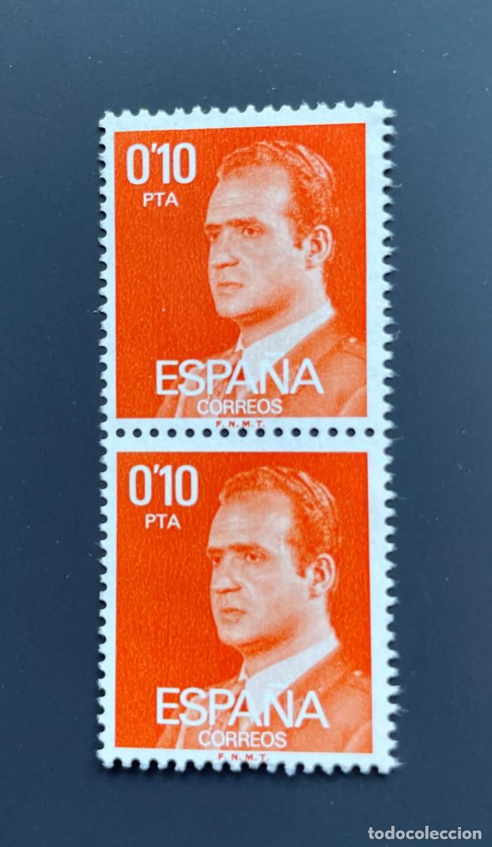 Stamps: A&ntilde;o 1977 - Edifil 2386 pareja de sellos nuevos con goma original y sin se&ntilde;al de fijasellos