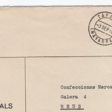 Sellos: SOBRE DE TEJIDOS CASALS EN TAFALLA (NAVARRA) - CON MATASELLOS - 1962