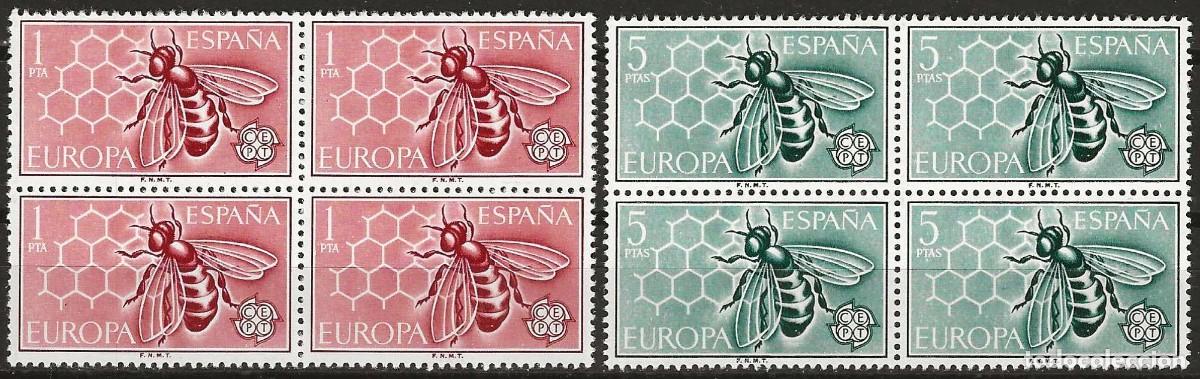 Selos: ESPA&Ntilde;A 1962. EDIFIL 1448/1449. SERIE COMPLETA EN BLOQUE DE 4 &rdquo;EUROPA-CEPT&rdquo;. MNH***