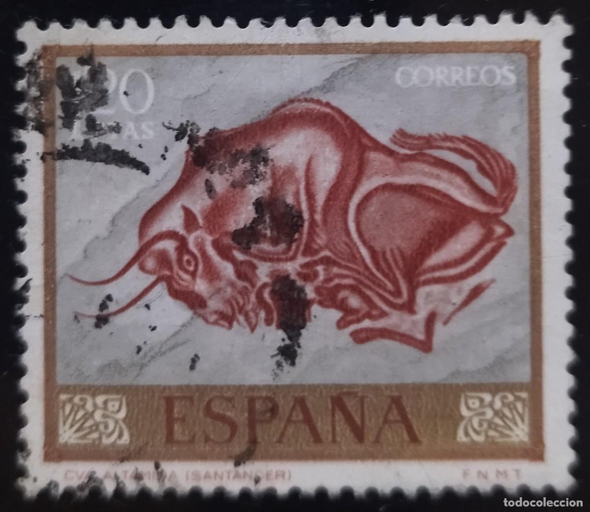 Sellos: Espa&ntilde;a 1967 Arte Rupestre. USADO. - Foto 1