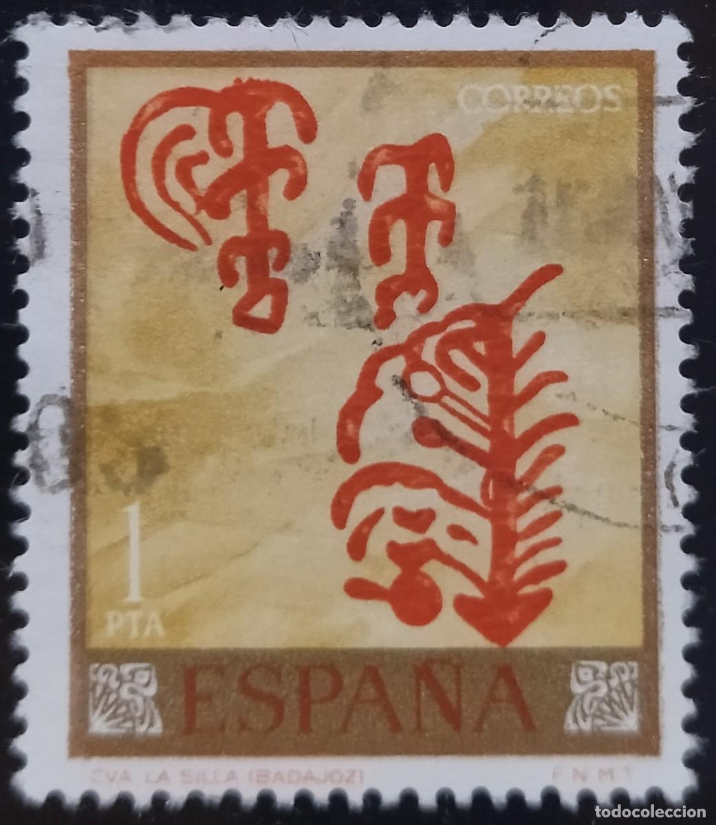 Sellos: Espa&ntilde;a 1967 Arte Rupestre. USADO. - Foto 1