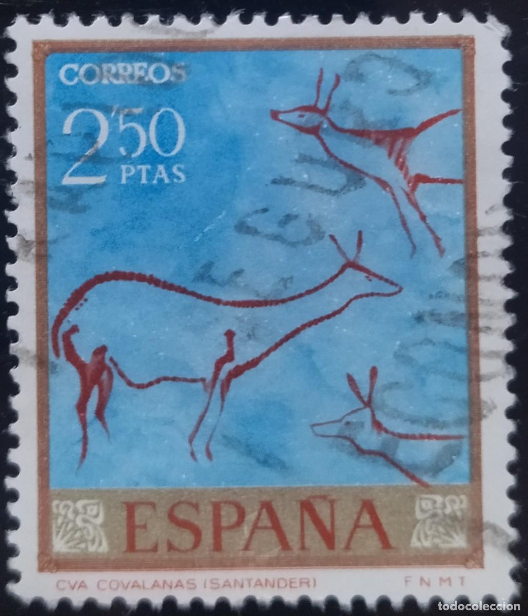Sellos: Espa&ntilde;a 1967 Arte Rupestre. USADO. - Foto 1