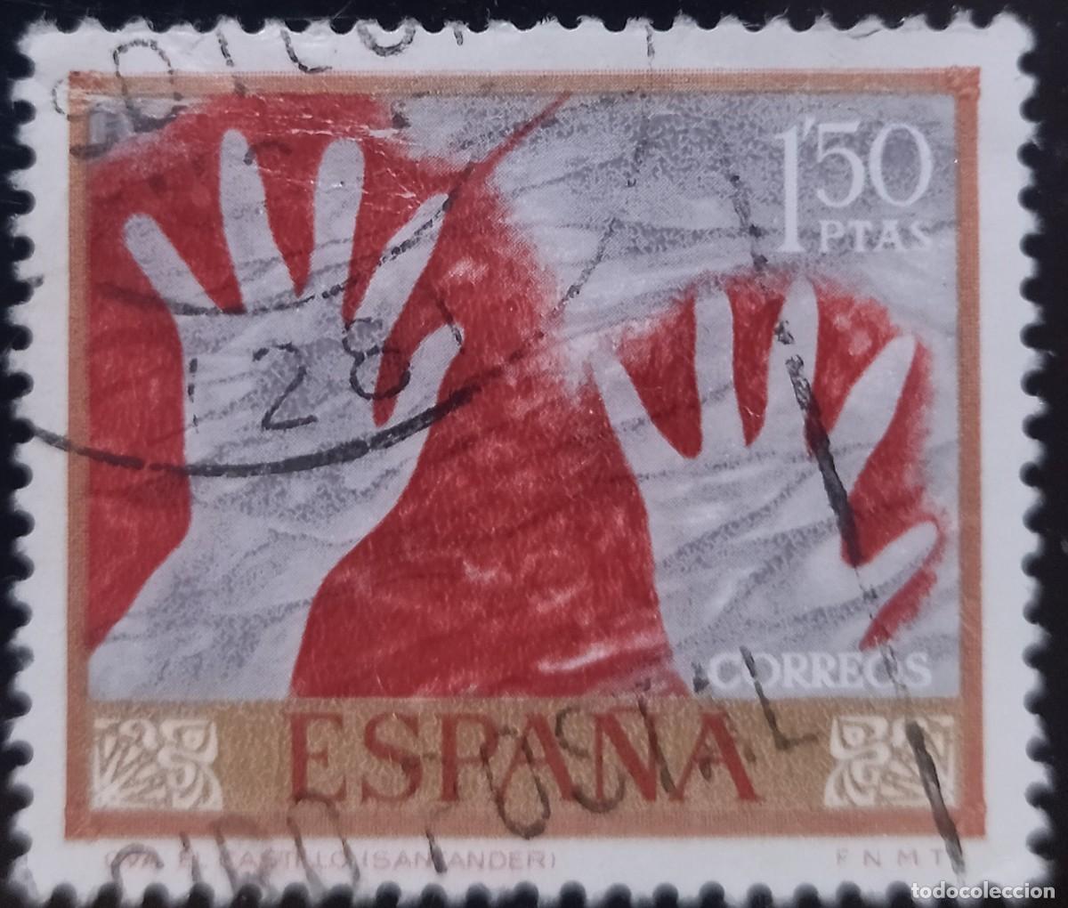 Sellos: Espa&ntilde;a 1967 Arte Rupestre. USADO. - Foto 1