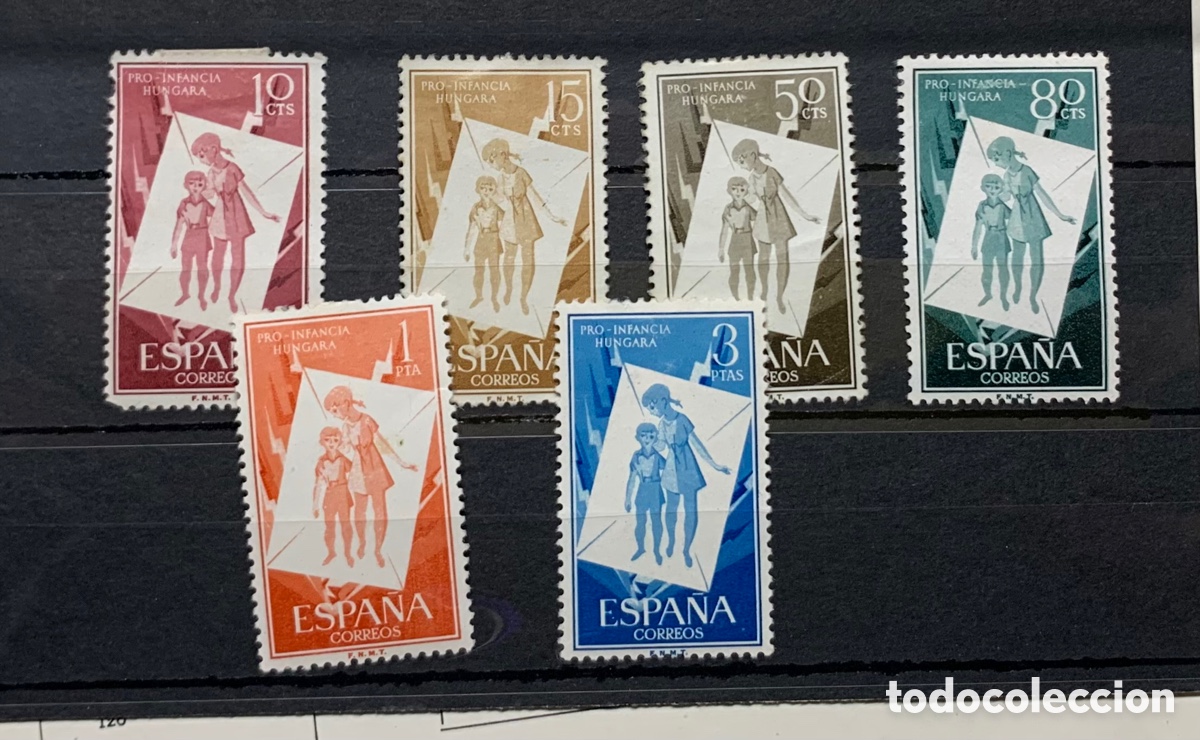 Sellos: A&ntilde;o 1956 N&ordm; 1200/05 PRO INFANCIA H&Uacute;NGARA CON FIJASELLOS