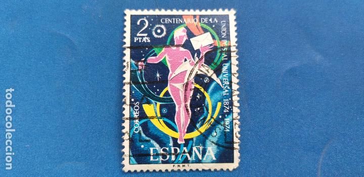 Sellos: USADO. A&Ntilde;O 1974. EDIFIL 2211. CENTENARIO DE LA UNI&Oacute;N POSTAL UNIVERSAL. - Foto 1