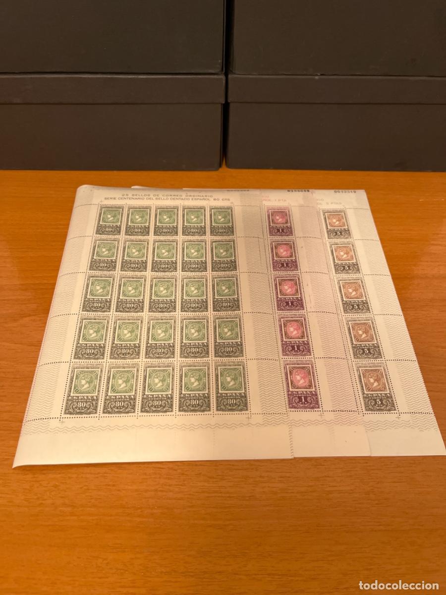 Sellos: Pliegos de sellos 1965 Centenario del primer sello dentado - Foto 1