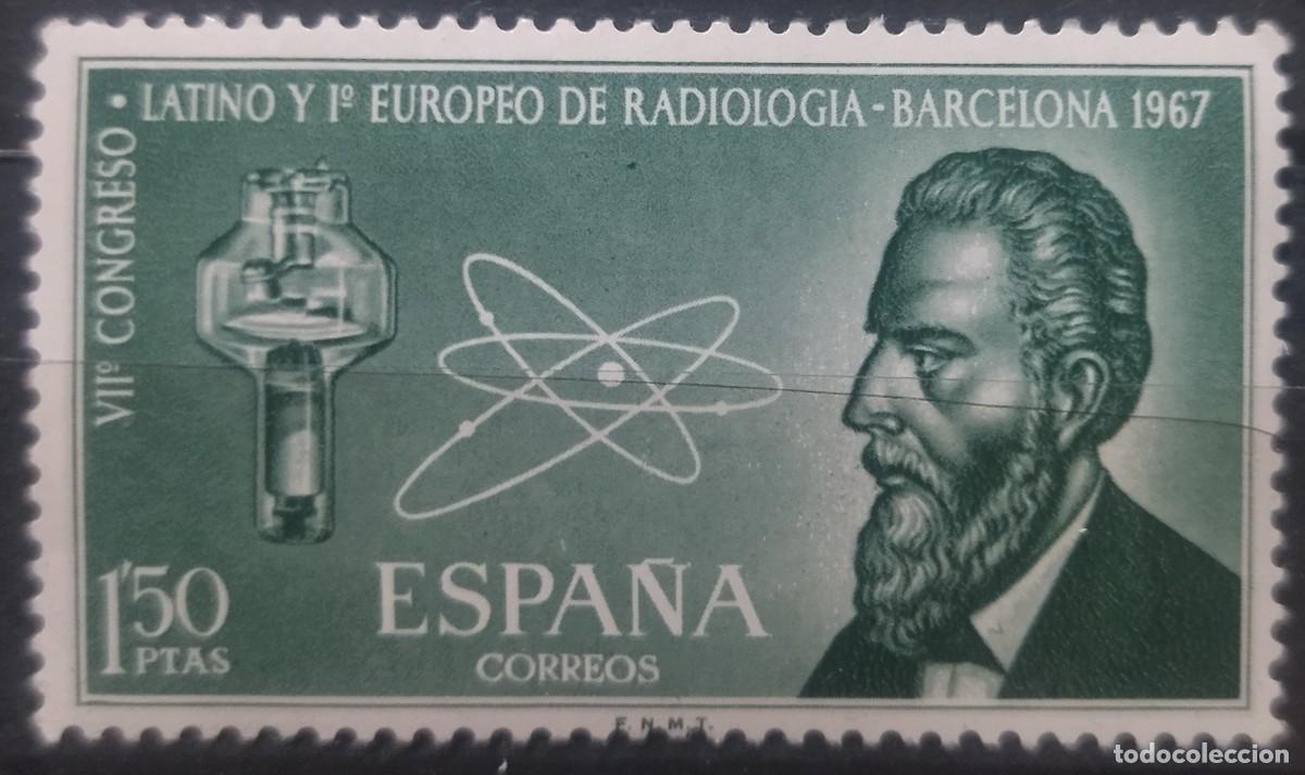 Sellos: ESPA&Ntilde;A 1967 RADIOLOG&Iacute;A. MNH. - Foto 1
