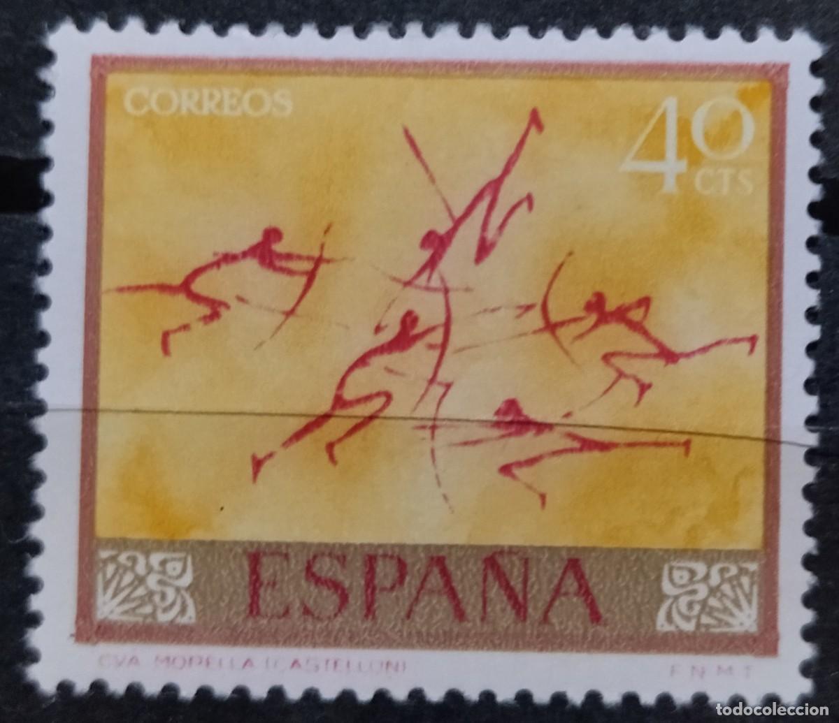Sellos: Espa&ntilde;a 1967 Arte Rupestre. MNH. - Foto 1