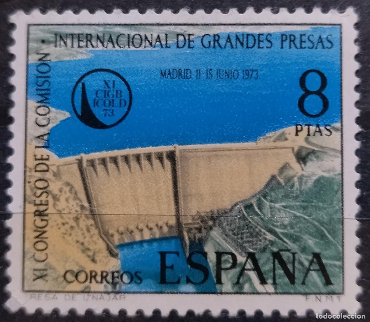 Sellos: Espa&ntilde;a 1973 Grandes Presas. MNH. - Foto 1