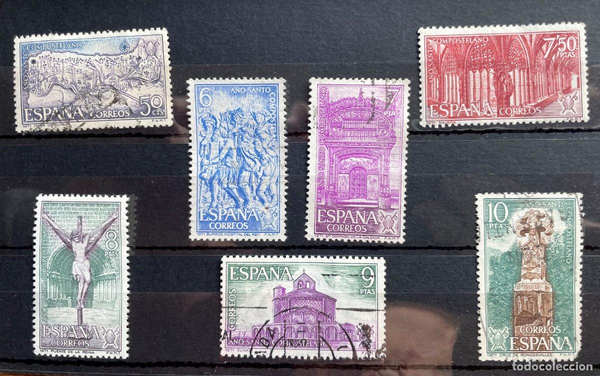 Francobolli: A&ntilde;o 1971 - Edifil 2047 a 2053 serie completa A&ntilde;o Santo (III) usados-nuevos (ver descripci&oacute;n)