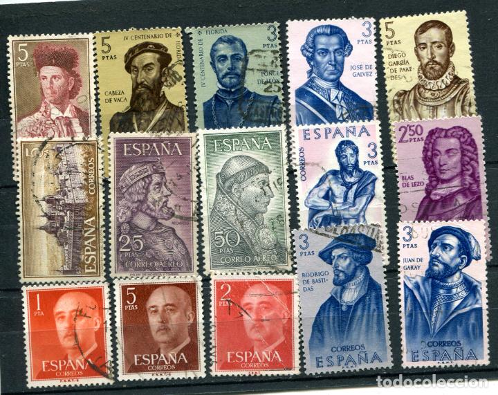 Sellos: 46 sellos diferentes, 2&ordm; centenario, valores claves. Matasellados