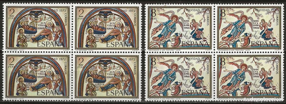 Francobolli: ESPA&Ntilde;A 1972. EDIFIL 2115/2116. SERIE COMPLETA EN BLOQUE DE 4 &rdquo;NAVIDAD&rdquo;. MNH***