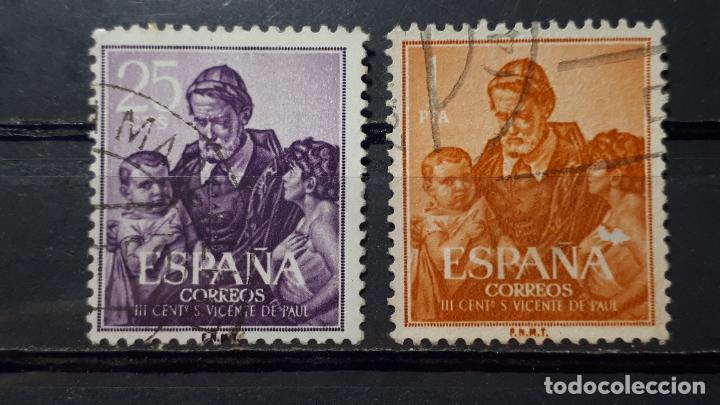Sellos: Espa&ntilde;a. A&ntilde;o 1960&deg; EDIFIL 1296/7. S. Cpta. - Foto 1