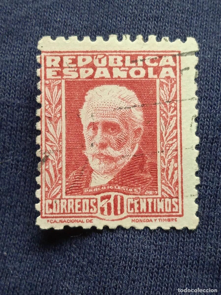 Francobolli: REPUBLICA ESPA&Ntilde;A 30 CTS PABLO IGRESIAS A&Ntilde;O 1935.