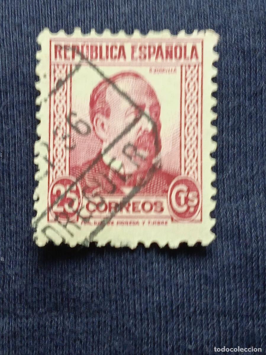 Francobolli: REPUBLICA ESPA&Ntilde;A 25 CTS, ZORRILLA A&Ntilde;O 1935.