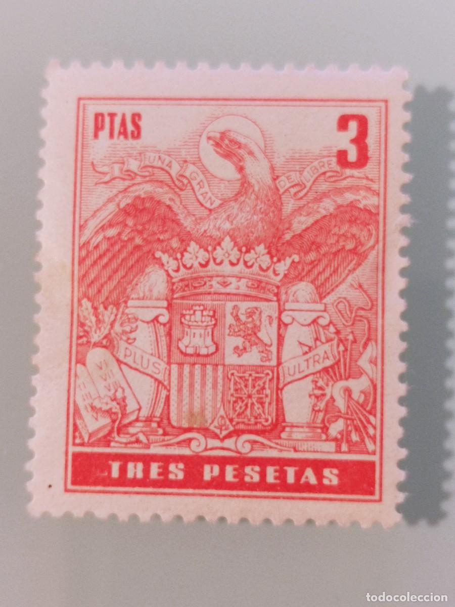 Sellos: P&oacute;liza 3 pesetas. 2&ordm; centenario. Nueva. - Foto 1