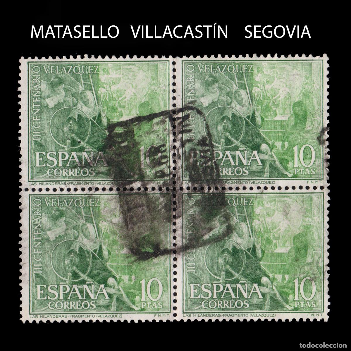 Selos: Cent.Vel&aacute;zquez.1961.10p.Blq4.VILLACASTIN.Edifil 1343