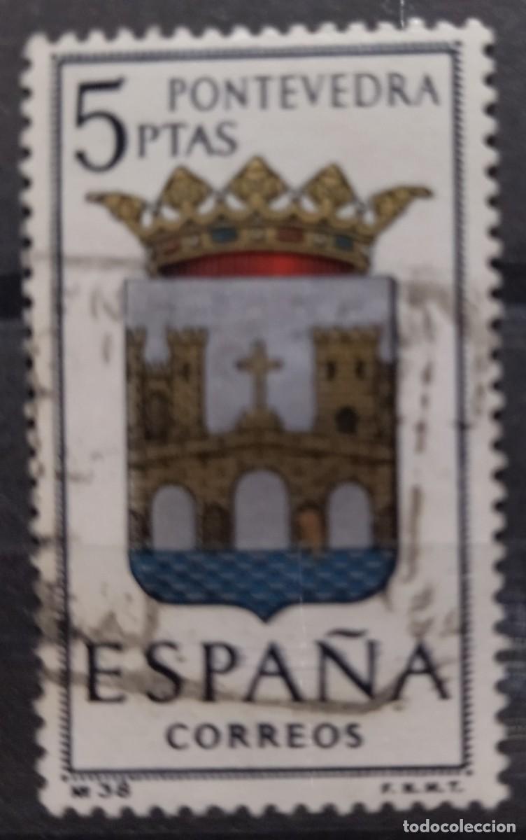 Sellos: ESPA&Ntilde;A 1965 Escudos. Pontevedra. USADO. - Foto 1