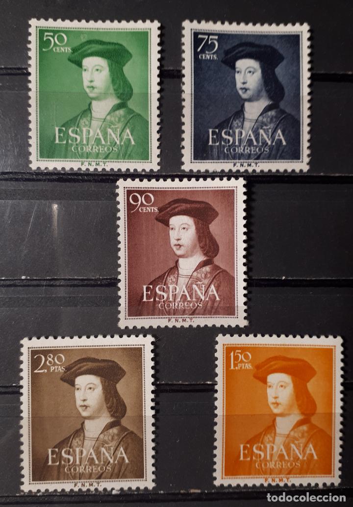 Sellos: Espa&ntilde;a, 1952 **, edifil 1106/10 - Foto 1