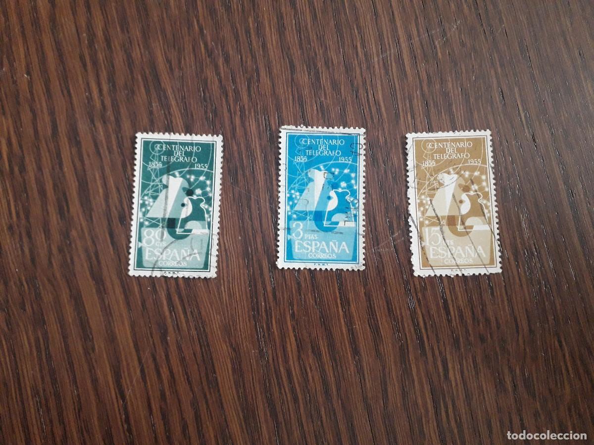 Sellos: serie completa de sellos, centenario del tel&eacute;grafo, edifil 1180-1182, a&ntilde;o 195